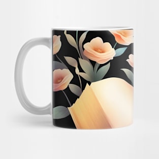 open book with flowers Mug